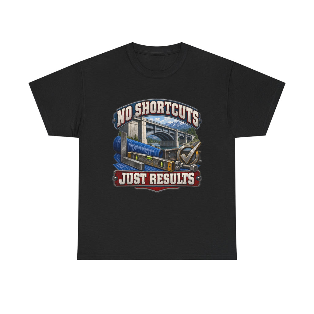 NO SHORTCUTS JUST RESULTS – Tradesman T-Shirt