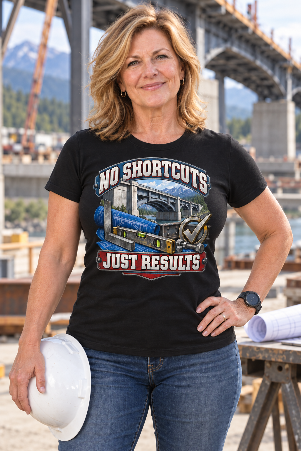 NO SHORTCUTS JUST RESULTS – Tradesman T-Shirt